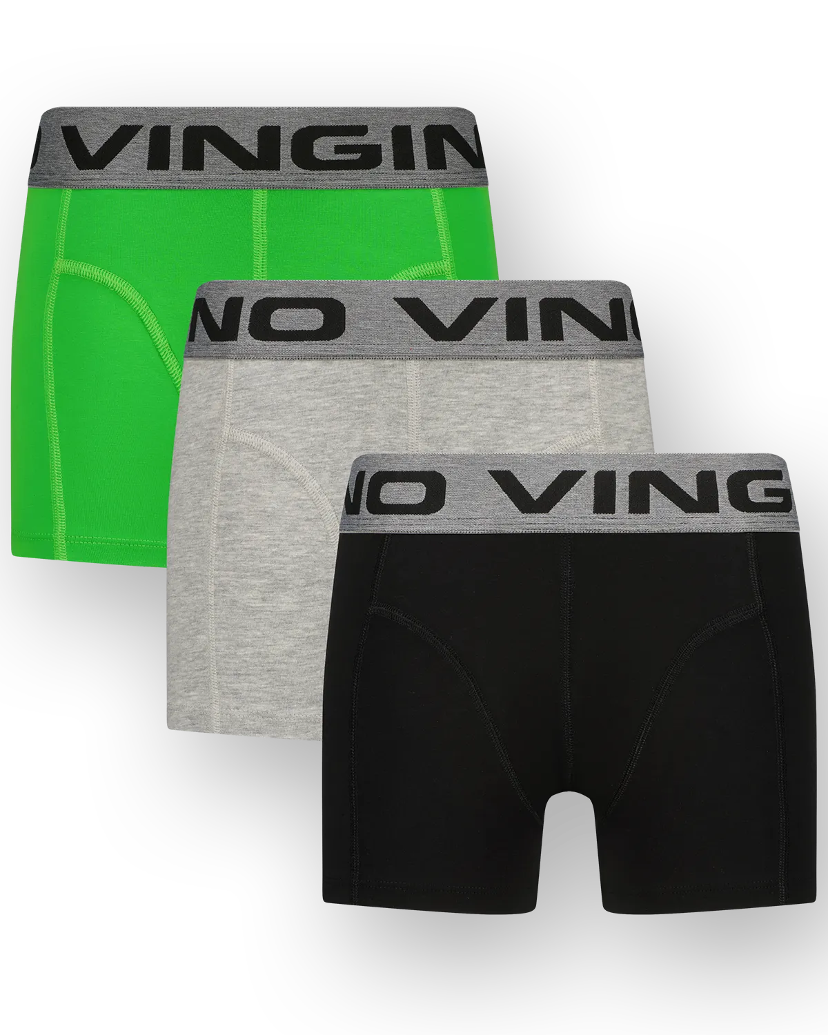 Boxer Green solid 3-pack