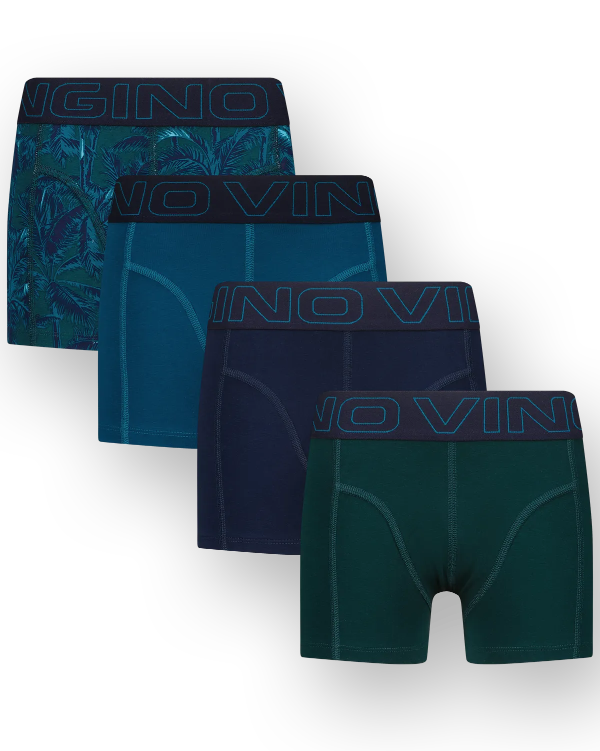 Jongens Boxer Palm green 4-pack | Groen