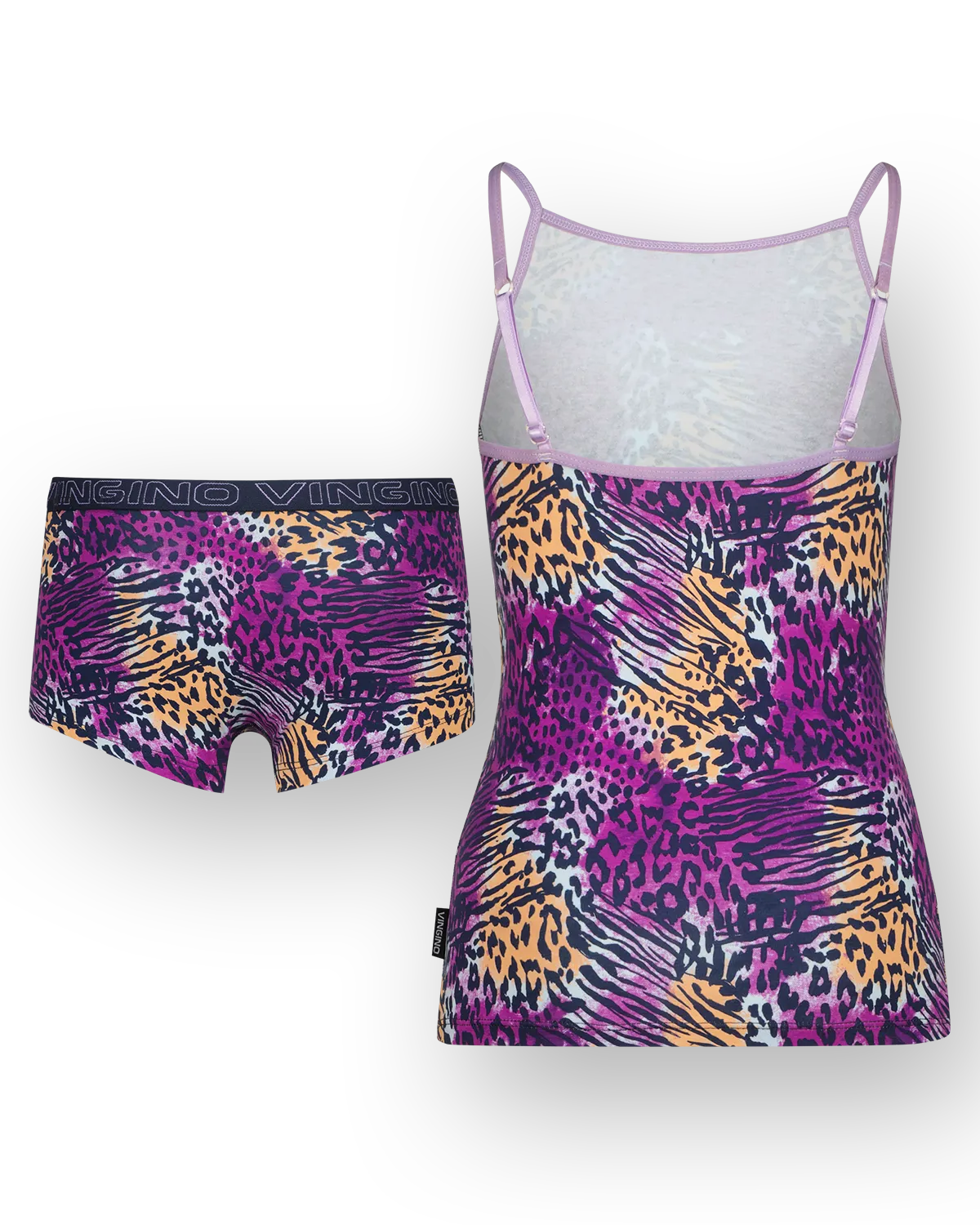 Meisjes Hipster animal singlet set 2-pack | Blauw