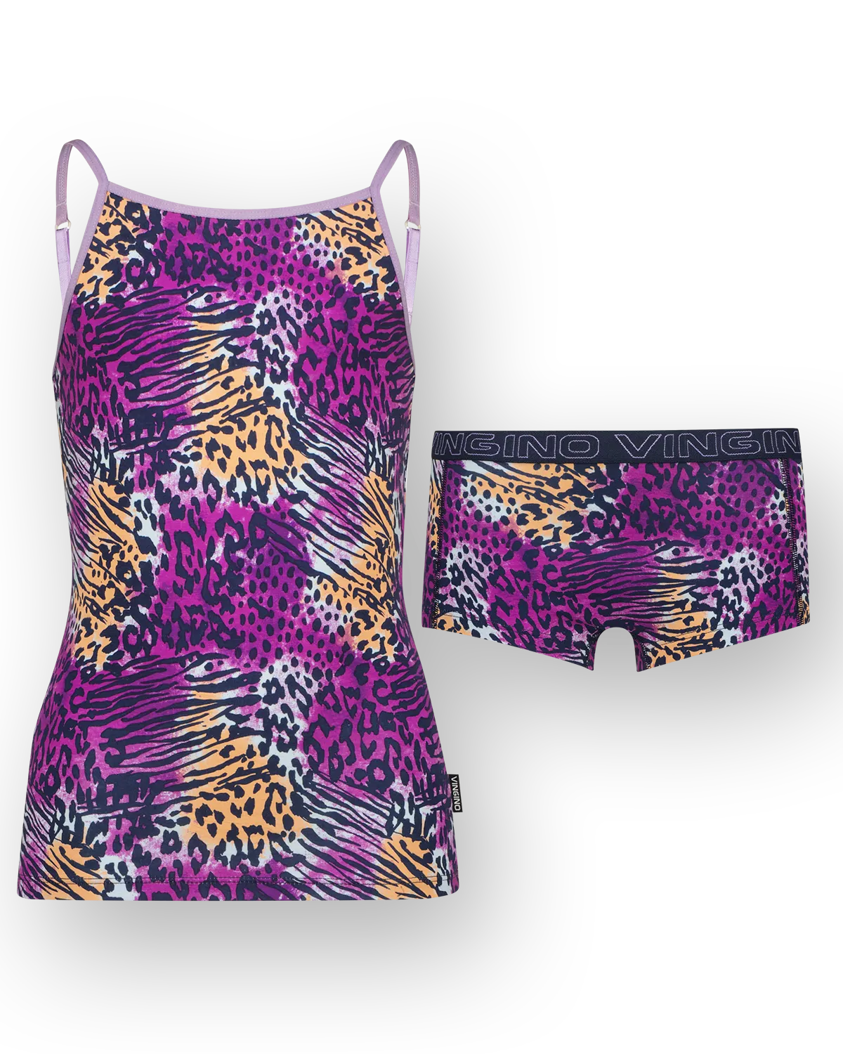 Meisjes Hipster animal singlet set 2-pack | Blauw