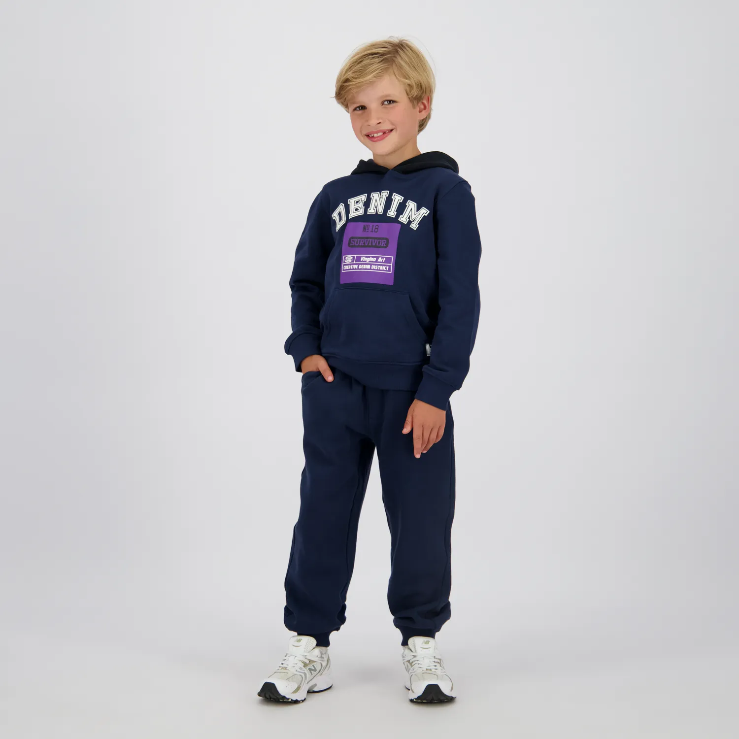 Jongens Boxy Sweater Nolan | Blauw