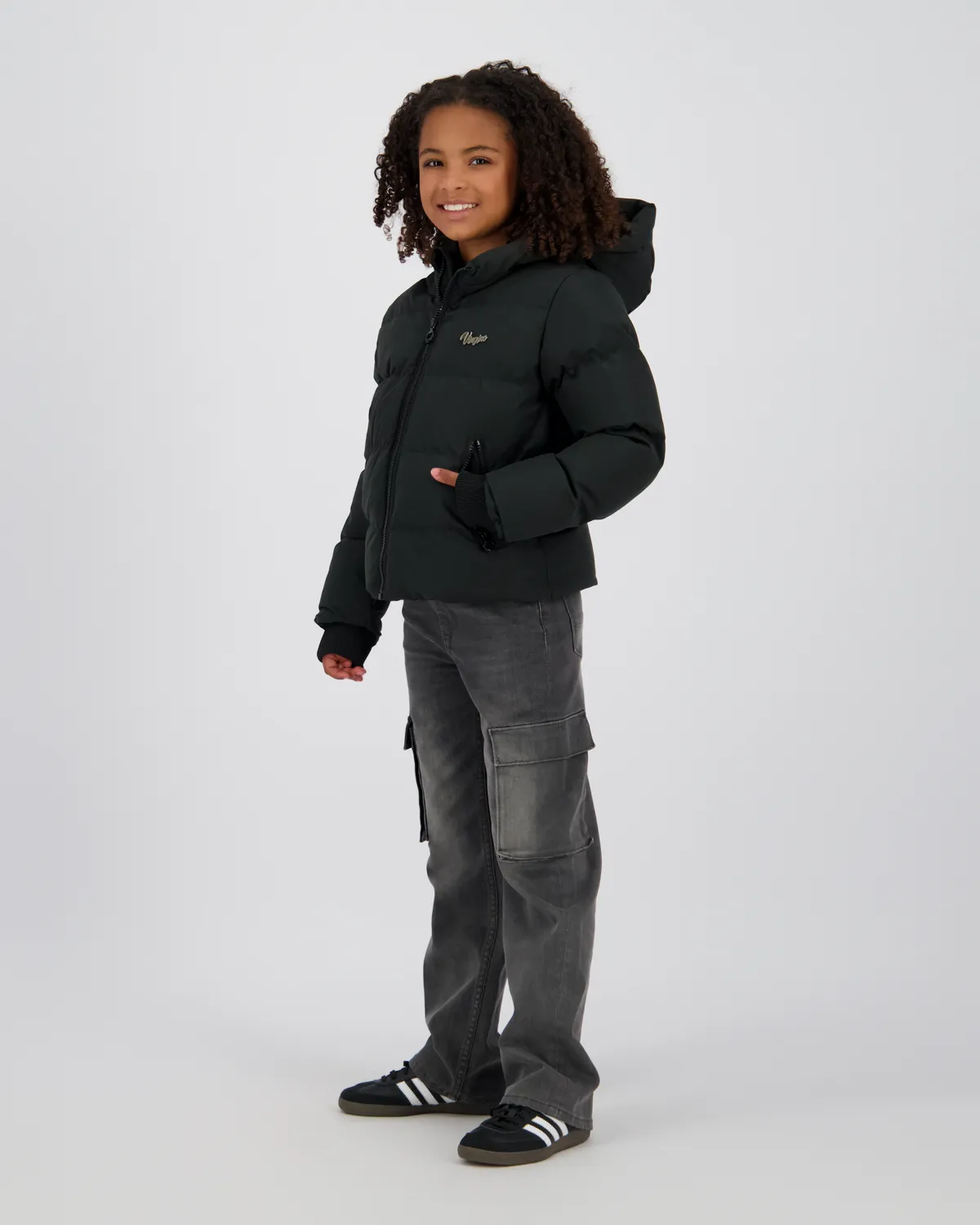 Girls Hooded Jacket Tezia | Black