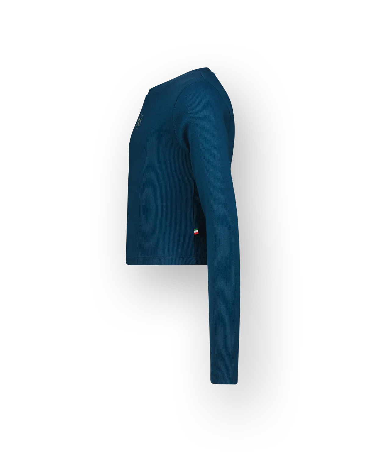 Top G-basic-crop rib longsleeve