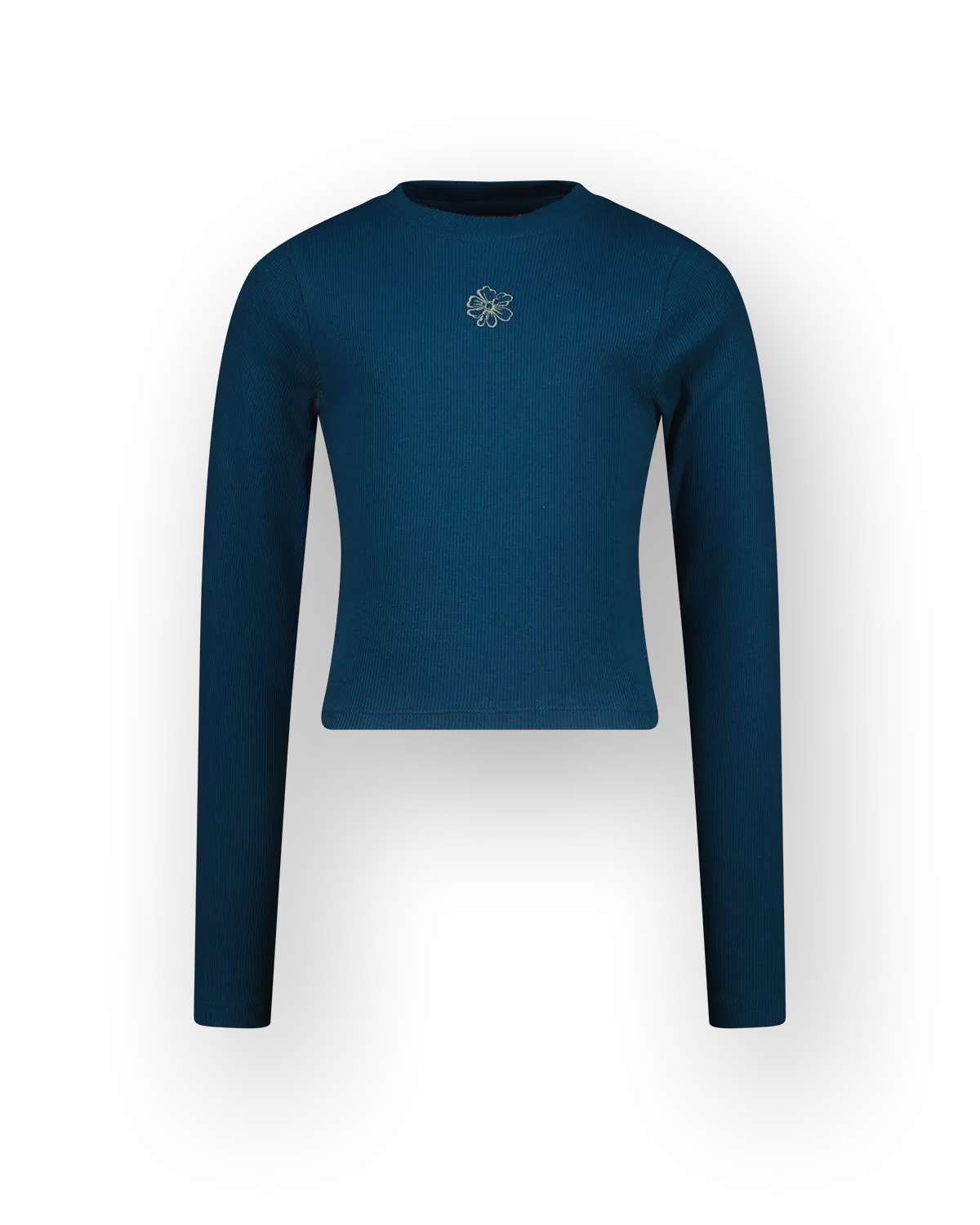 Top G-basic-crop rib longsleeve