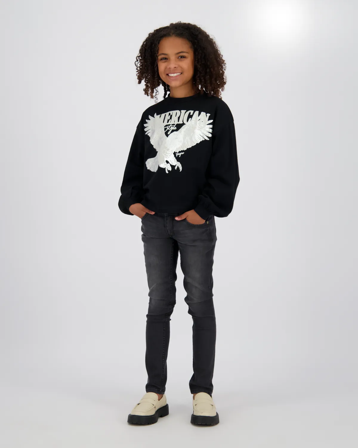 Meisjes T-shirt Jinnie | Grijs
