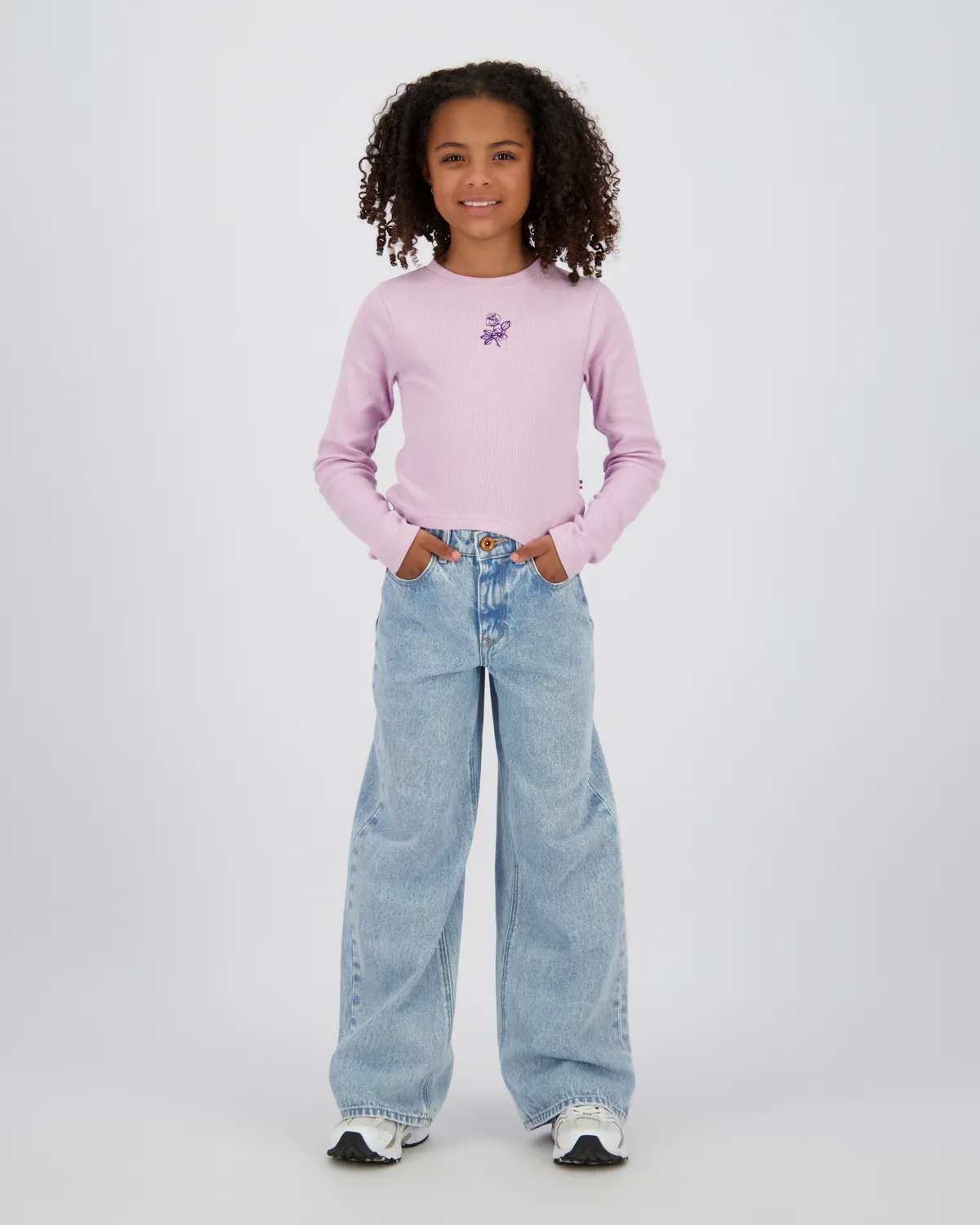 Meisjes Extra wide leg Jeans Cherry | Blauw