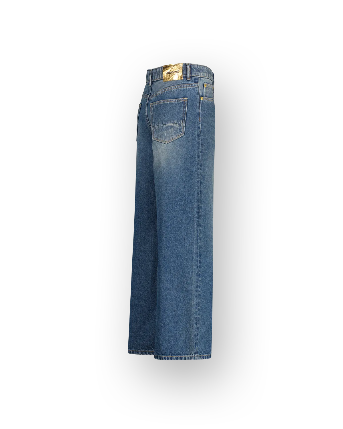 Girls Extra wide leg Jeans Cherry | Blue