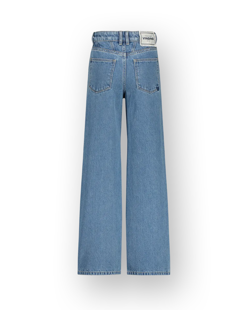 Meisjes Wide leg Jeans Cato Bow | Blauw