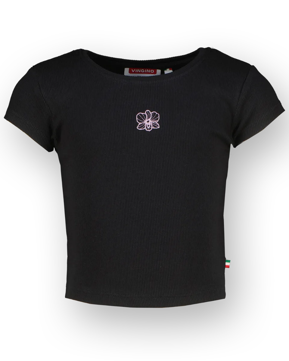 T-Shirt Basic-Crop Rib Tee