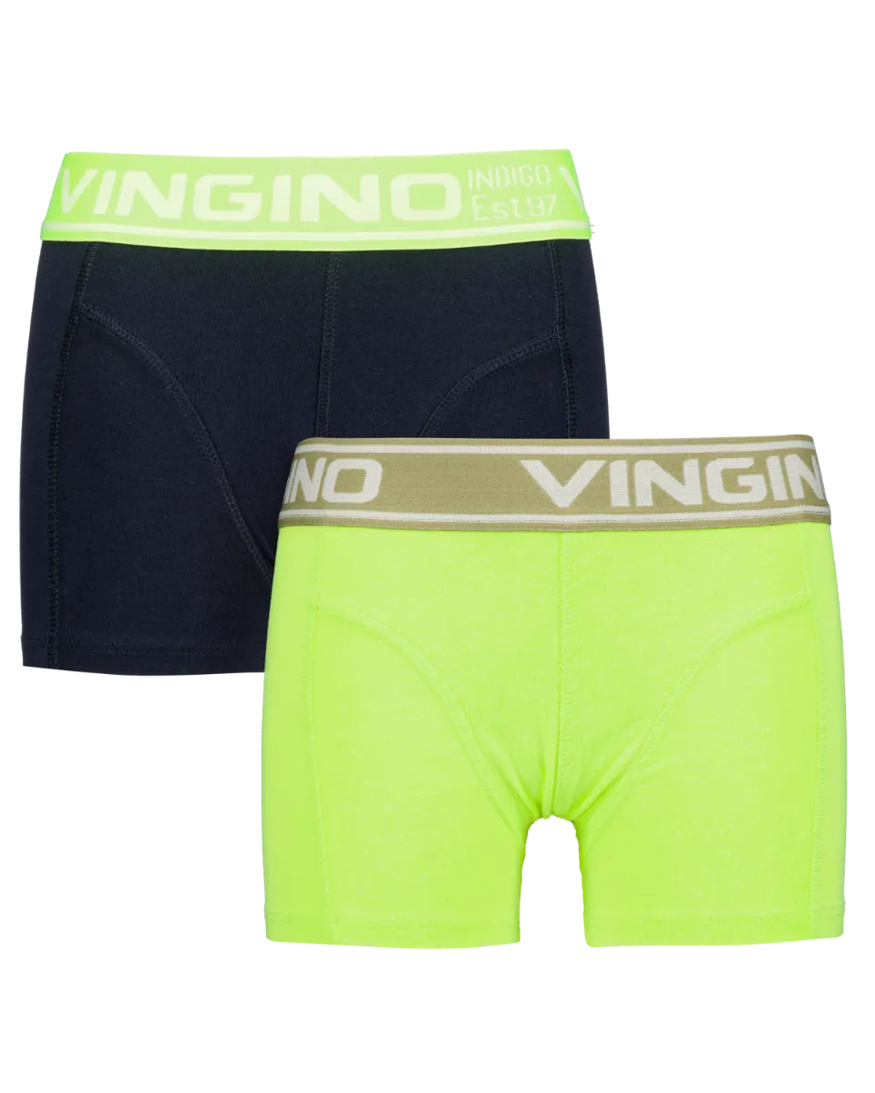 Jongens Boxer B-231-2 Fresh Solid 2 Pack | Geel