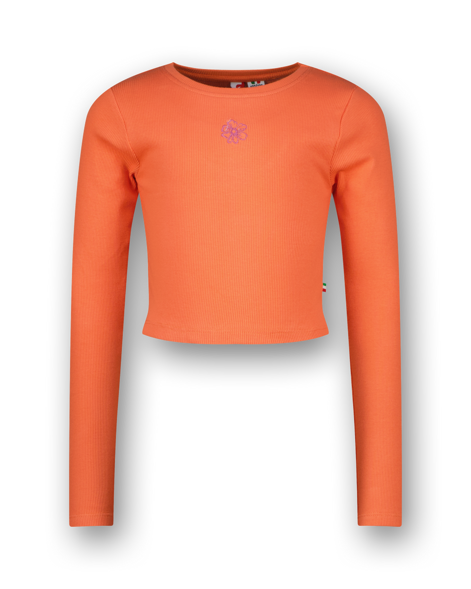 T-shirt G-basic-crop Rib Longsleeve