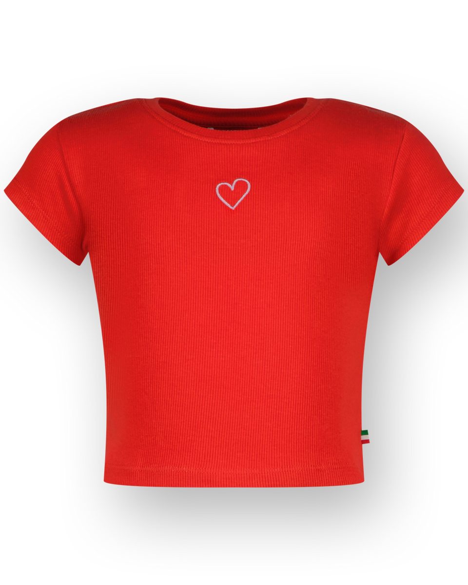 T-Shirt Basic-Crop Rib Tee