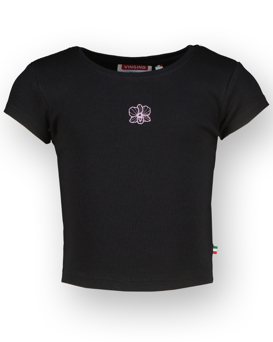 T-Shirt Basic-Crop Rib Tee