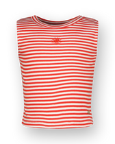 Top Basic-Crop Rib Top Stripe