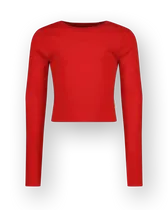T-shirt Basic crop rib top