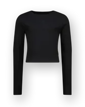 T-shirt Basic crop rib top