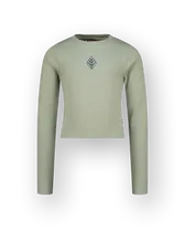 Top G-basic-crop rib longsleeve