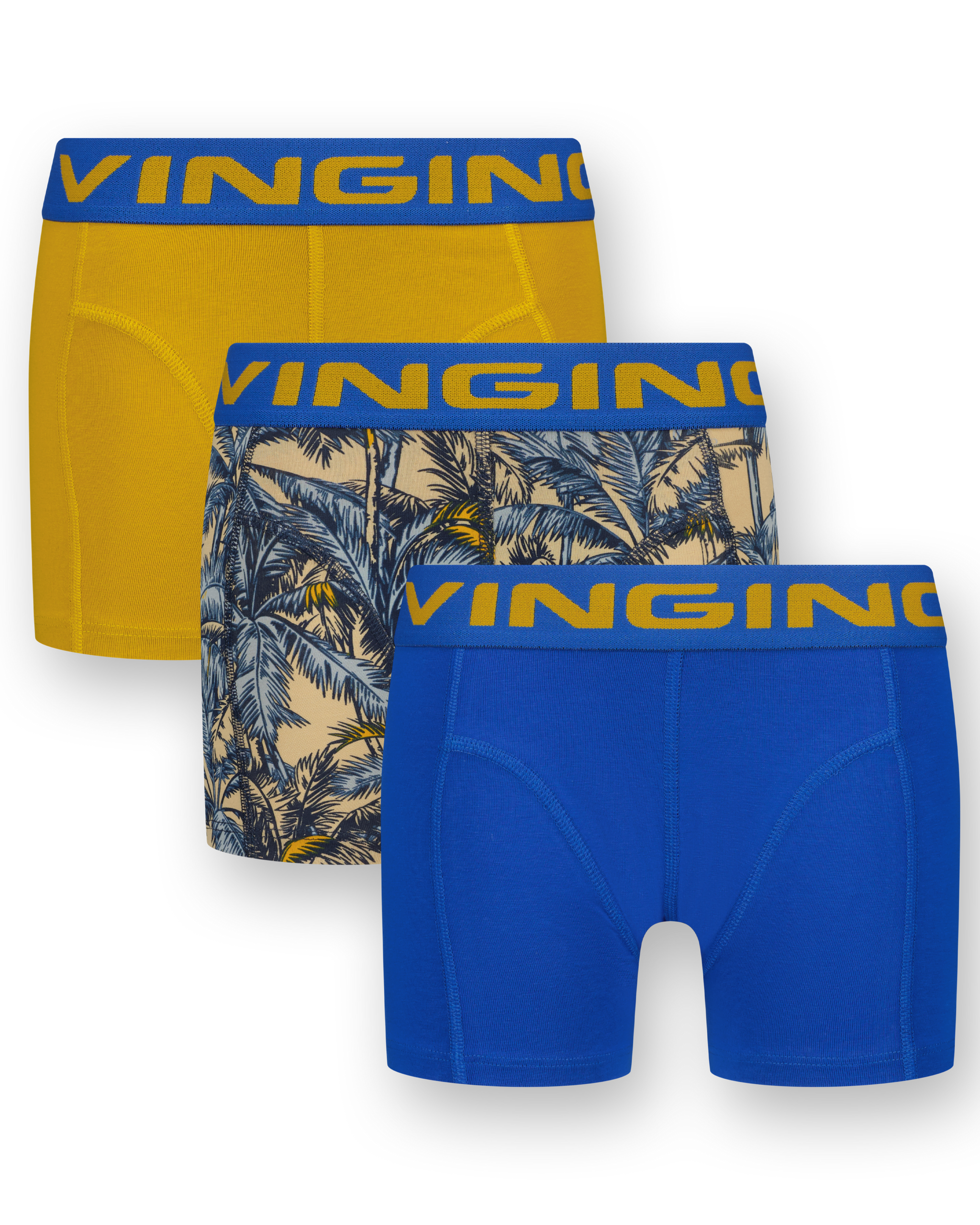 Boxershorts B-242-1 Palm Blue 3 Pack