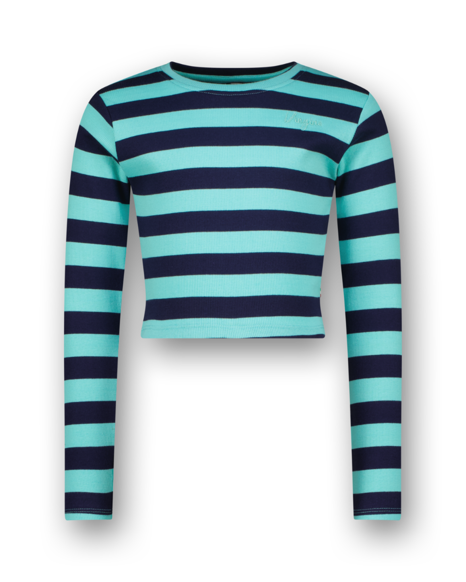 T-shirt G-basic-crop Rib Stripe