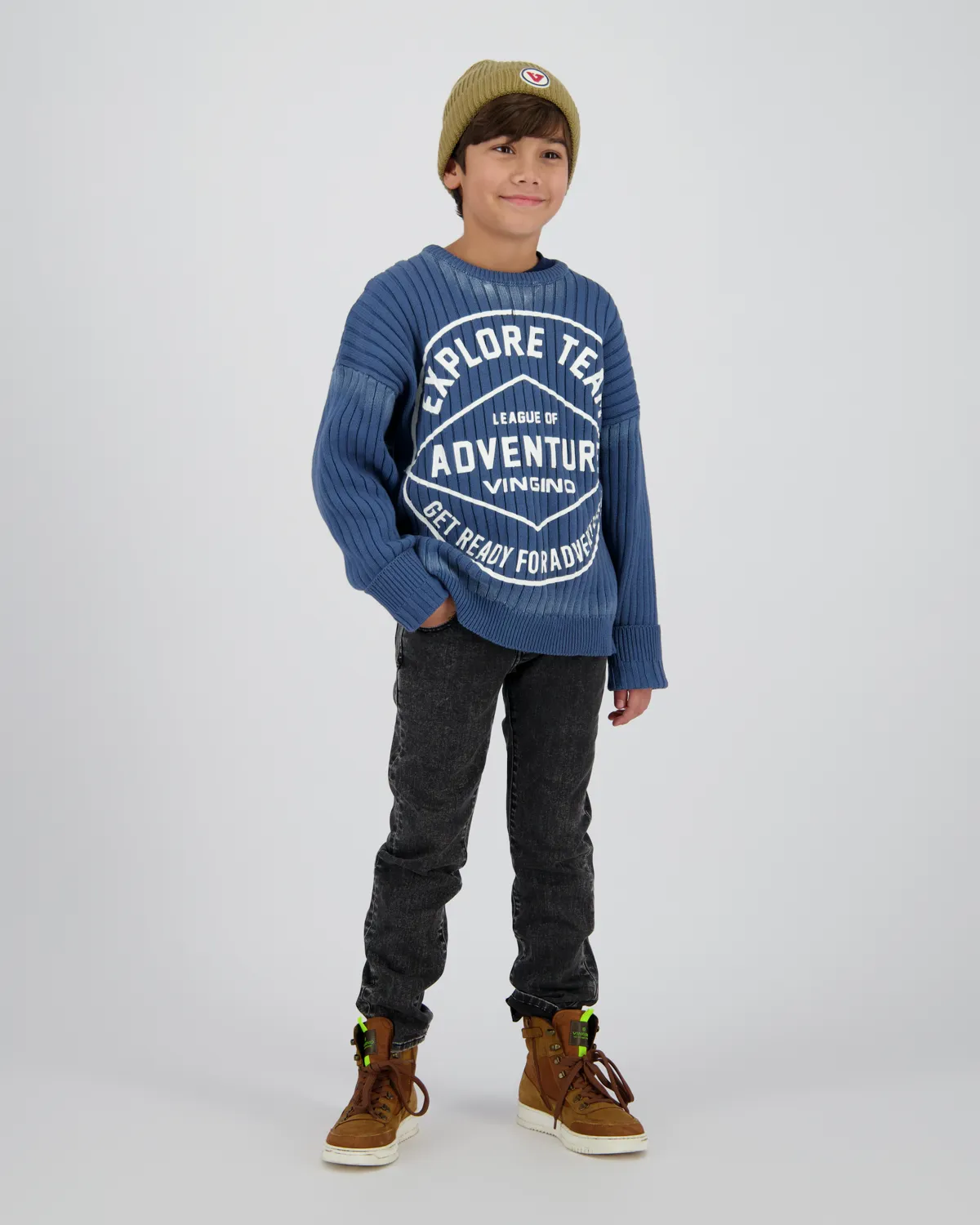 Boys Slim Jeans Damian | Grey