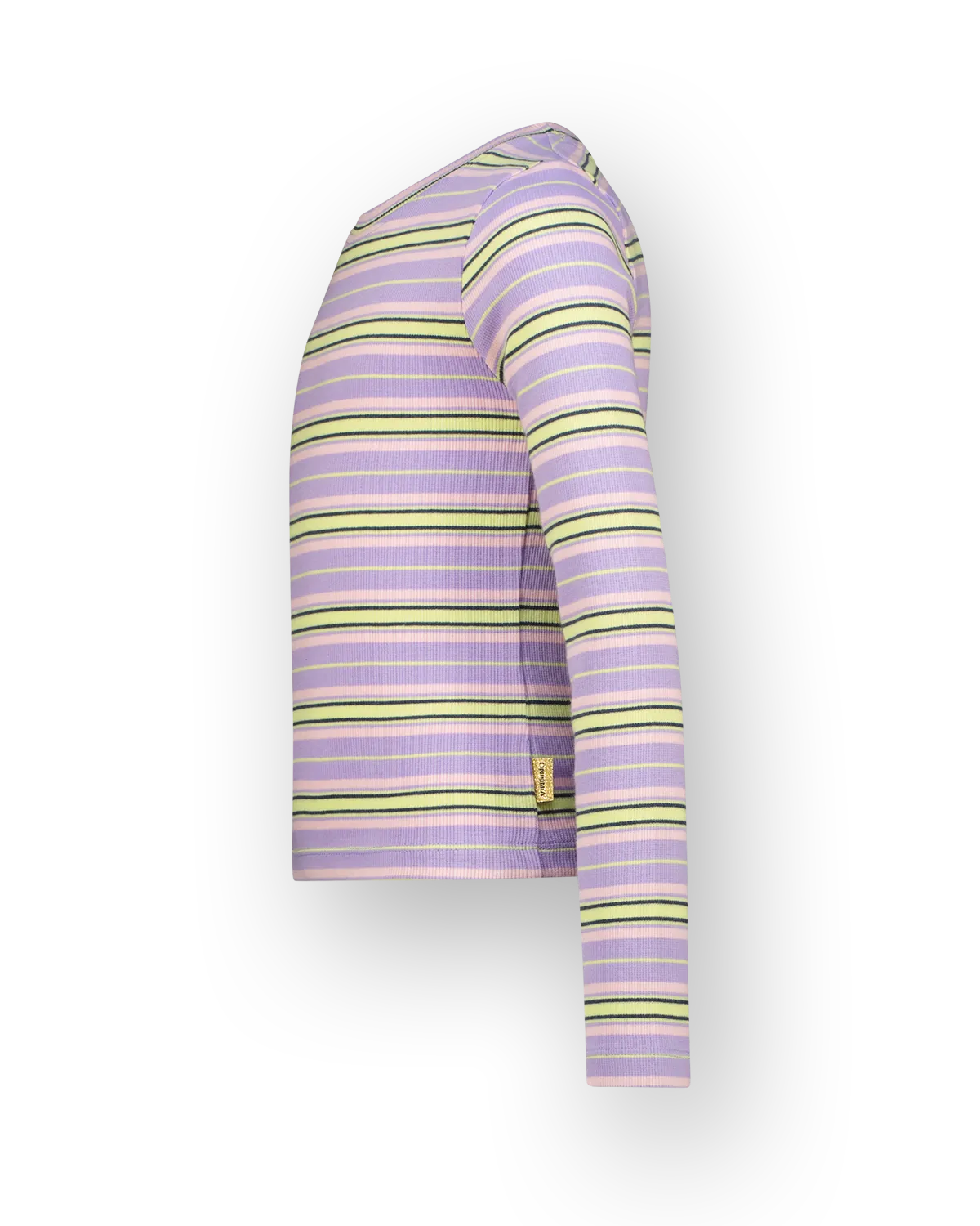 Meisjes T-shirt Basic stripe top | Paars