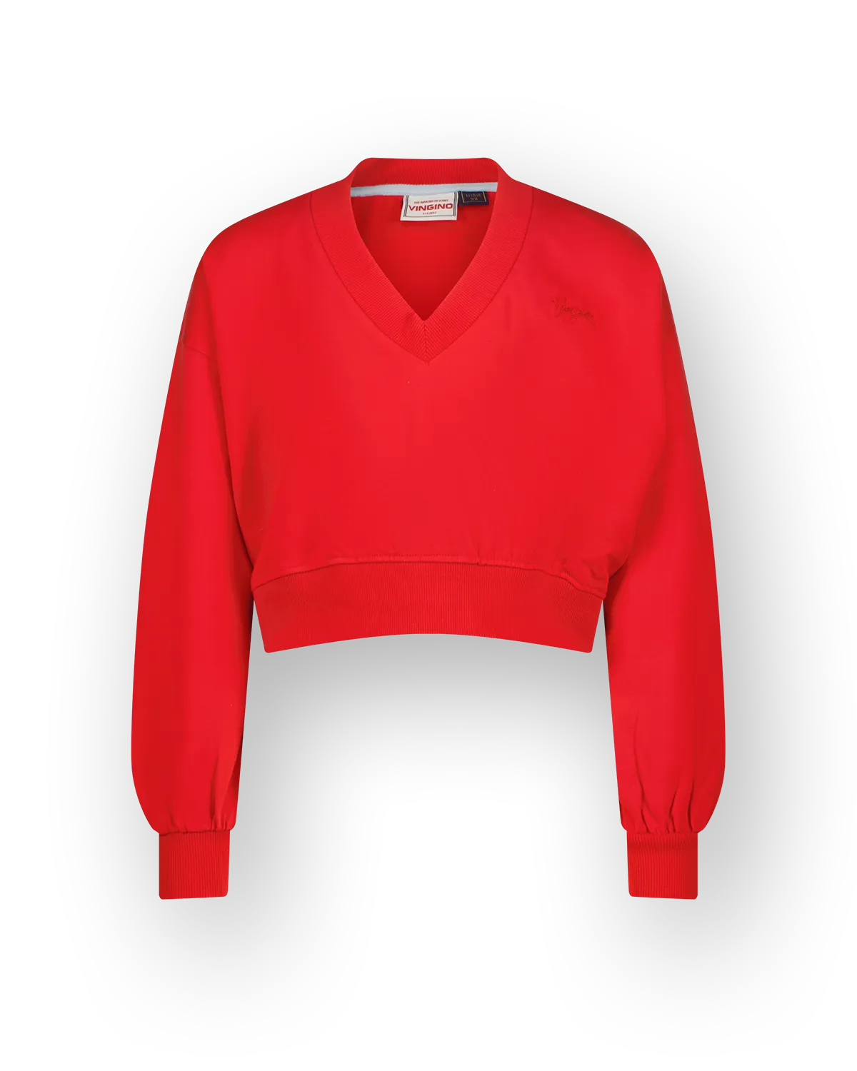 Girls Sweater Basic-V neck | Red