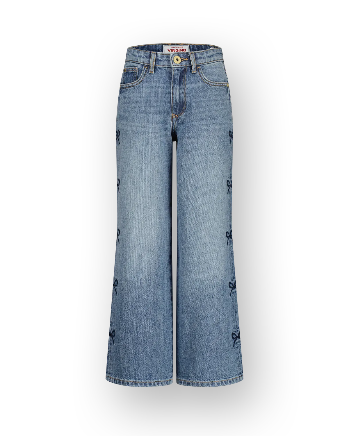 Meisjes Extra wide leg Jeans Cassie Bow | Blauw