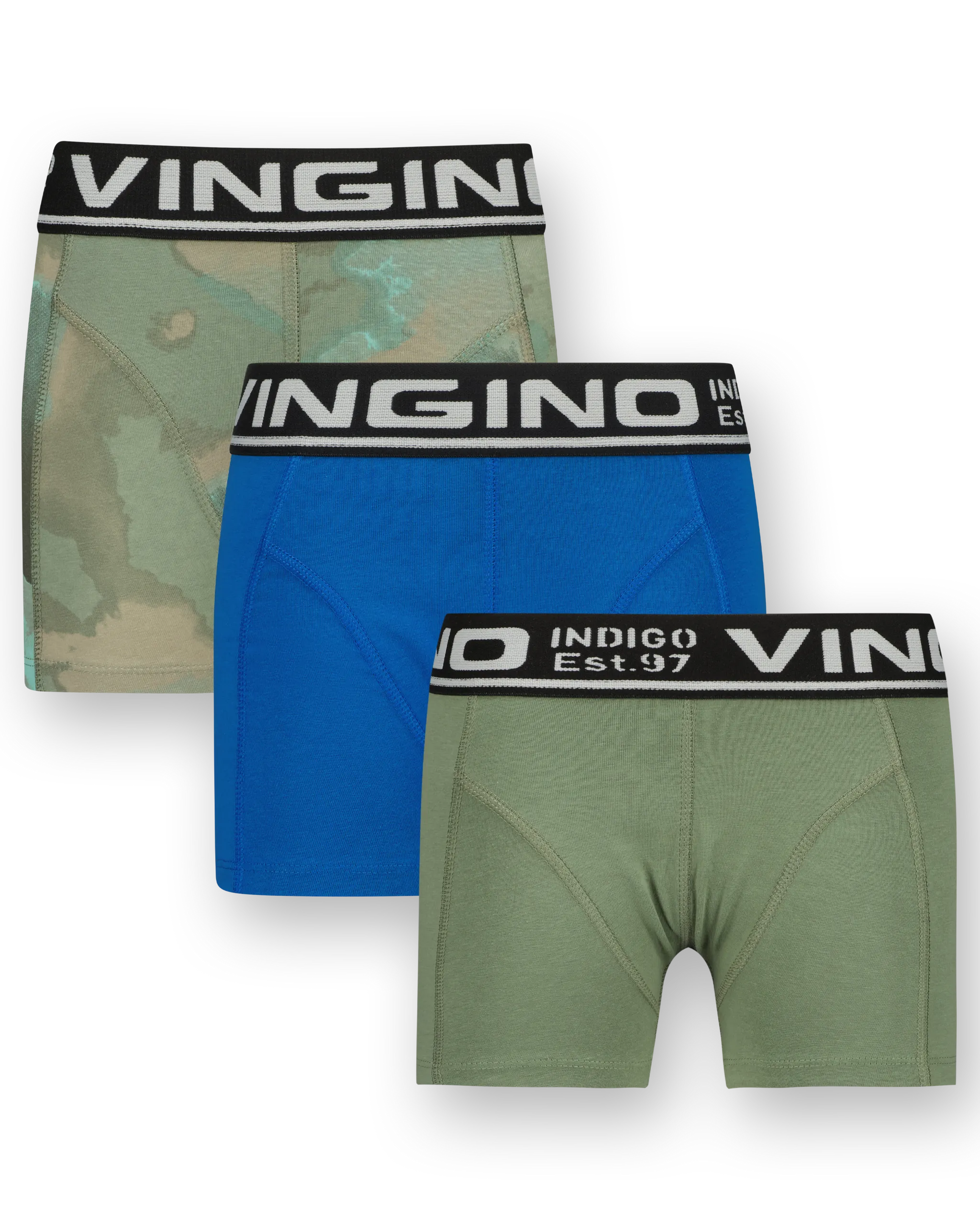 Jongens Boxer B2 3-pack | Groen