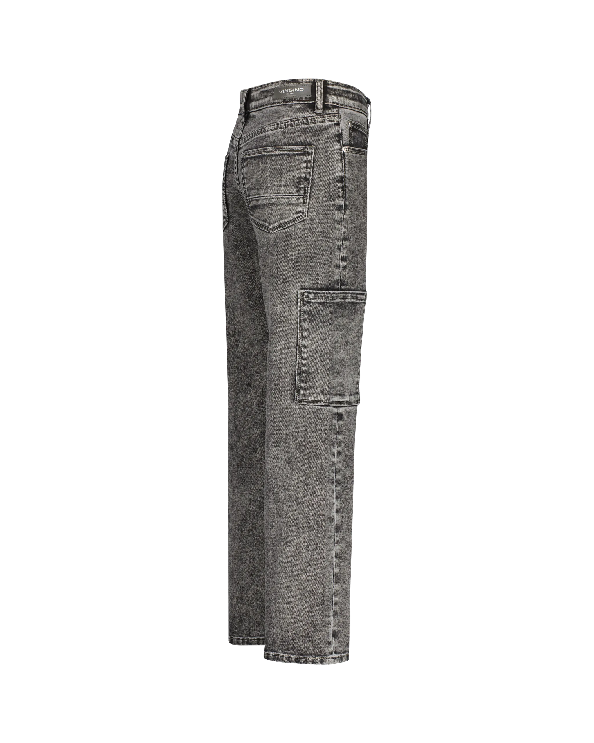 Girls Wide leg Jeans Coco Cargo | Grey