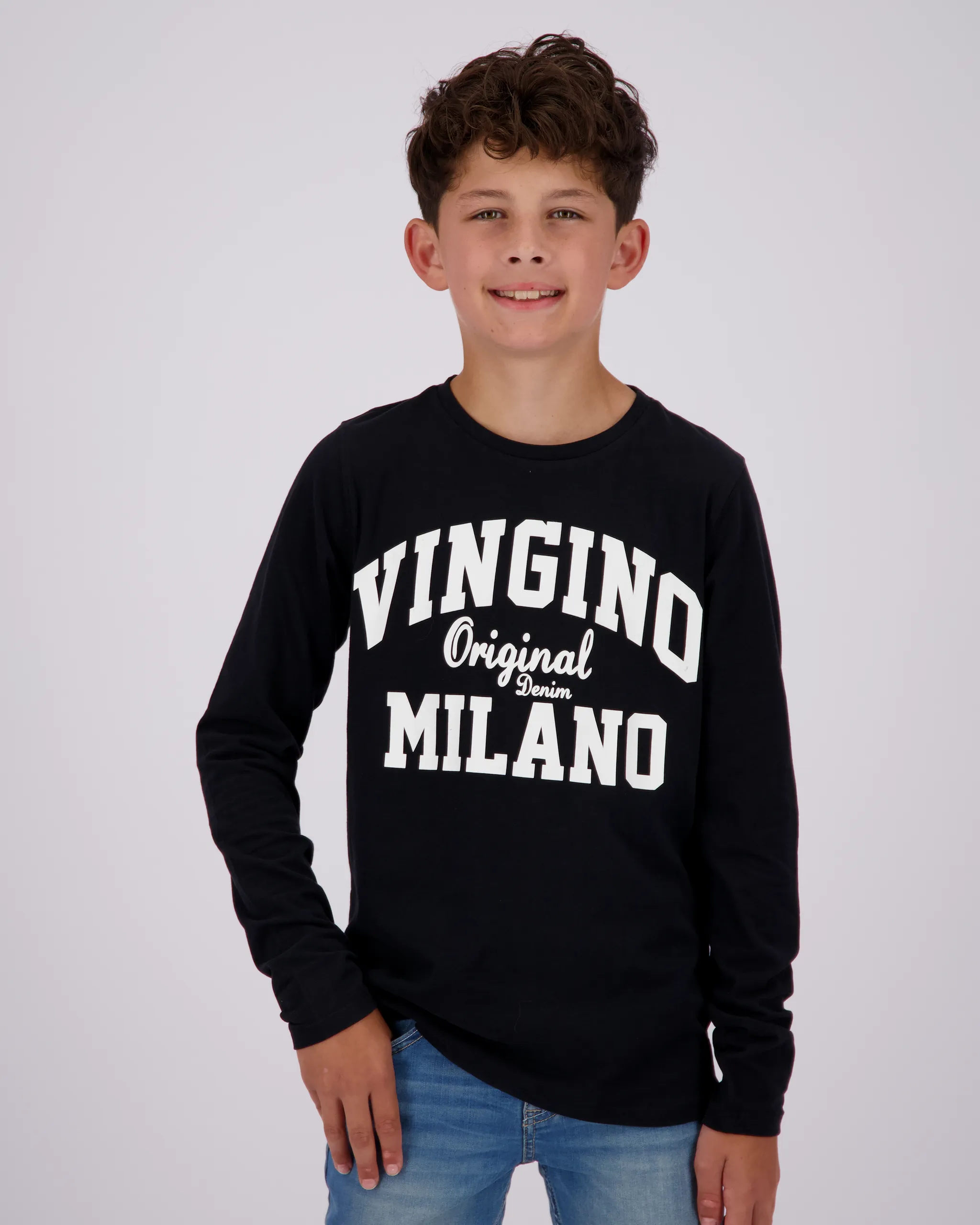 Jongens Classic logo Longsleeve | Zwart
