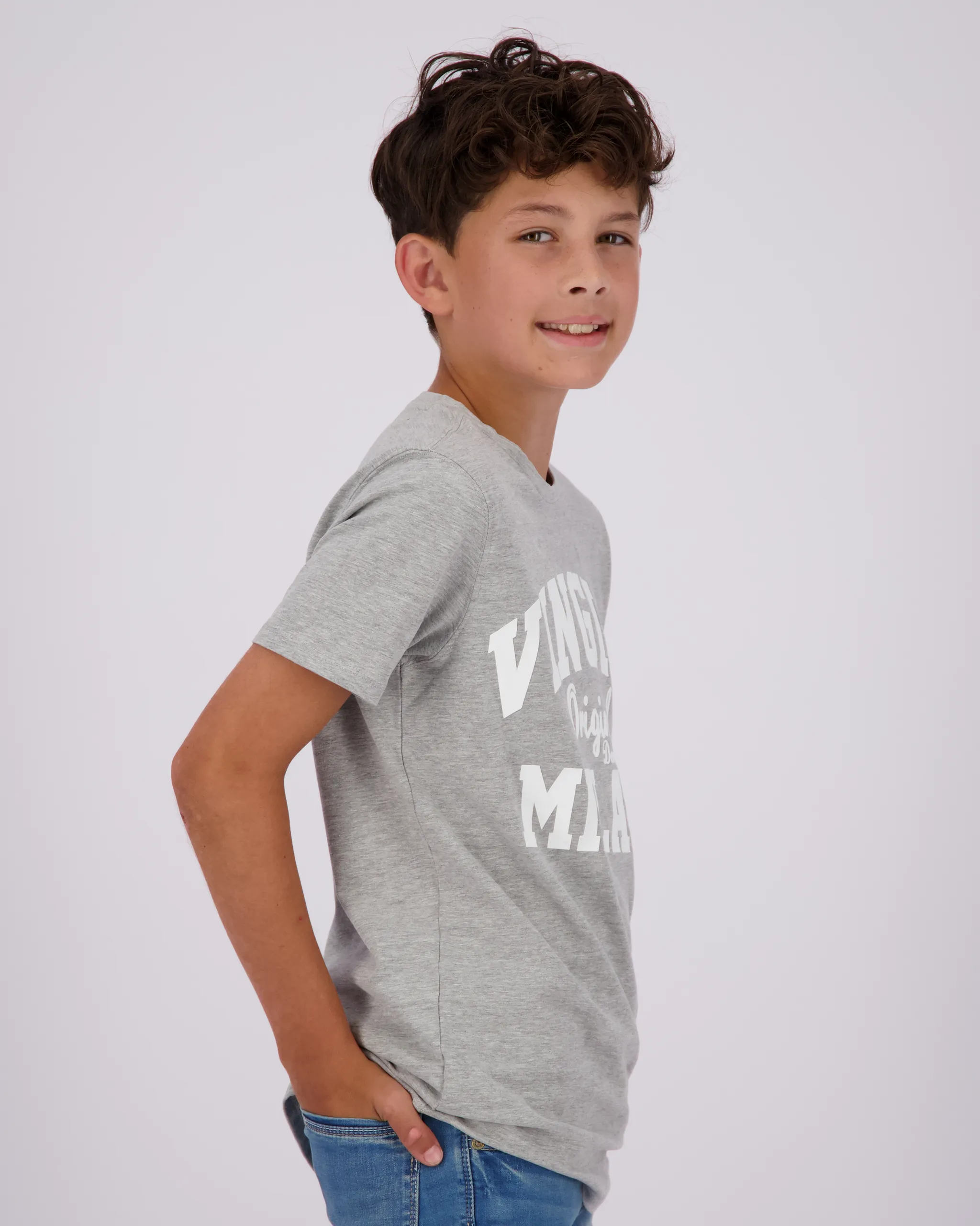 Boys Classic logo t-shirt | Grey