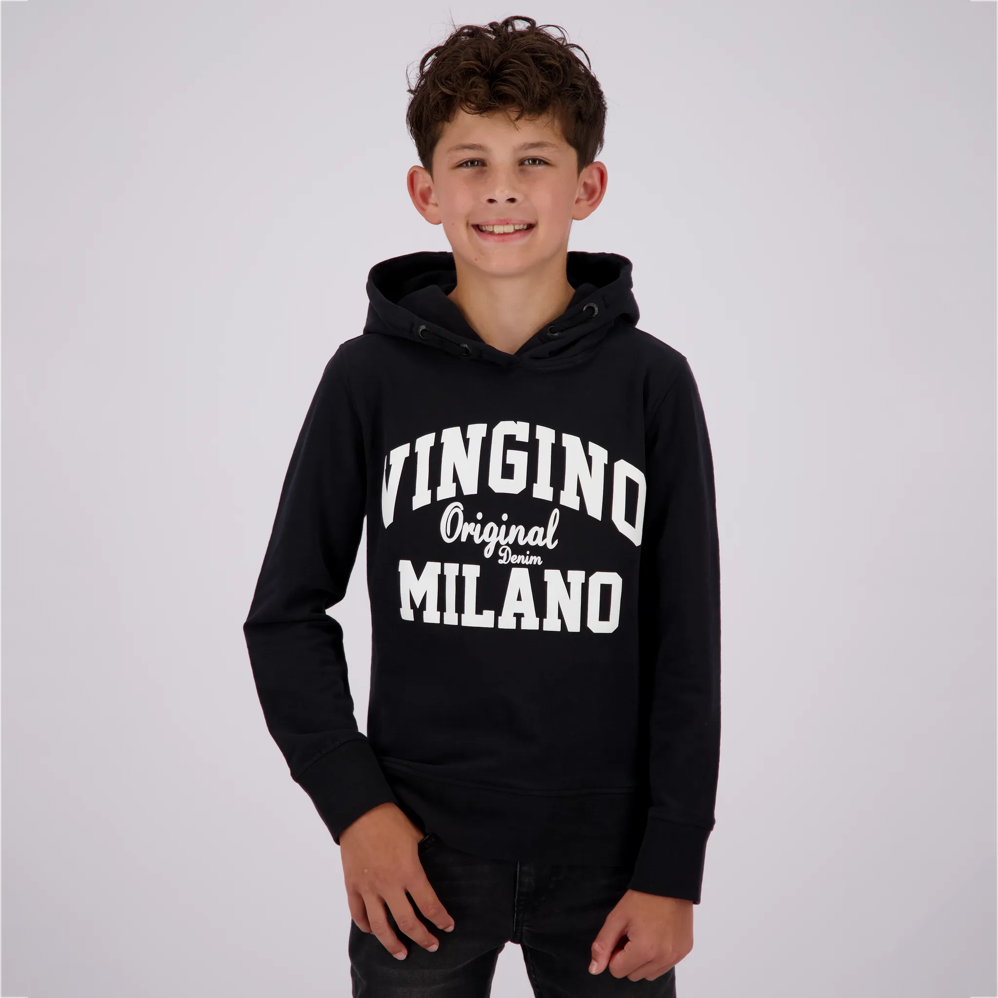 Boys Classic logo hoody | Black