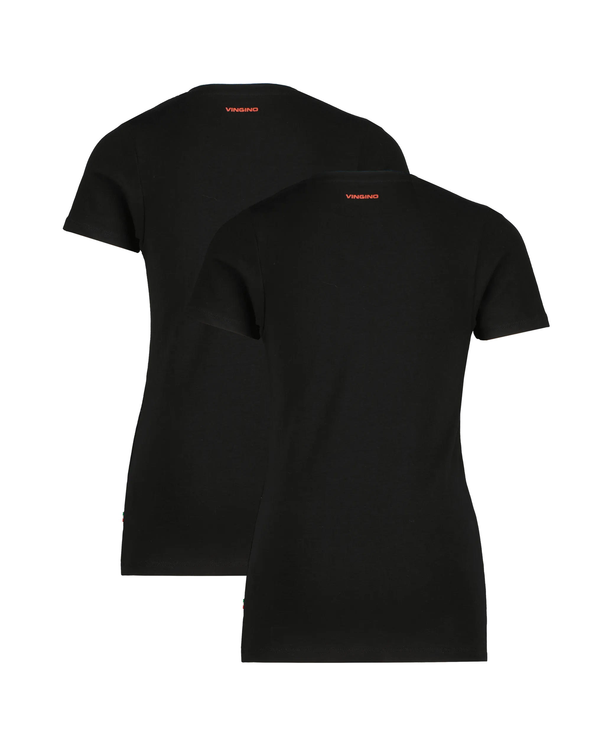 Boys T-shirt V-neck 2 pack | Black