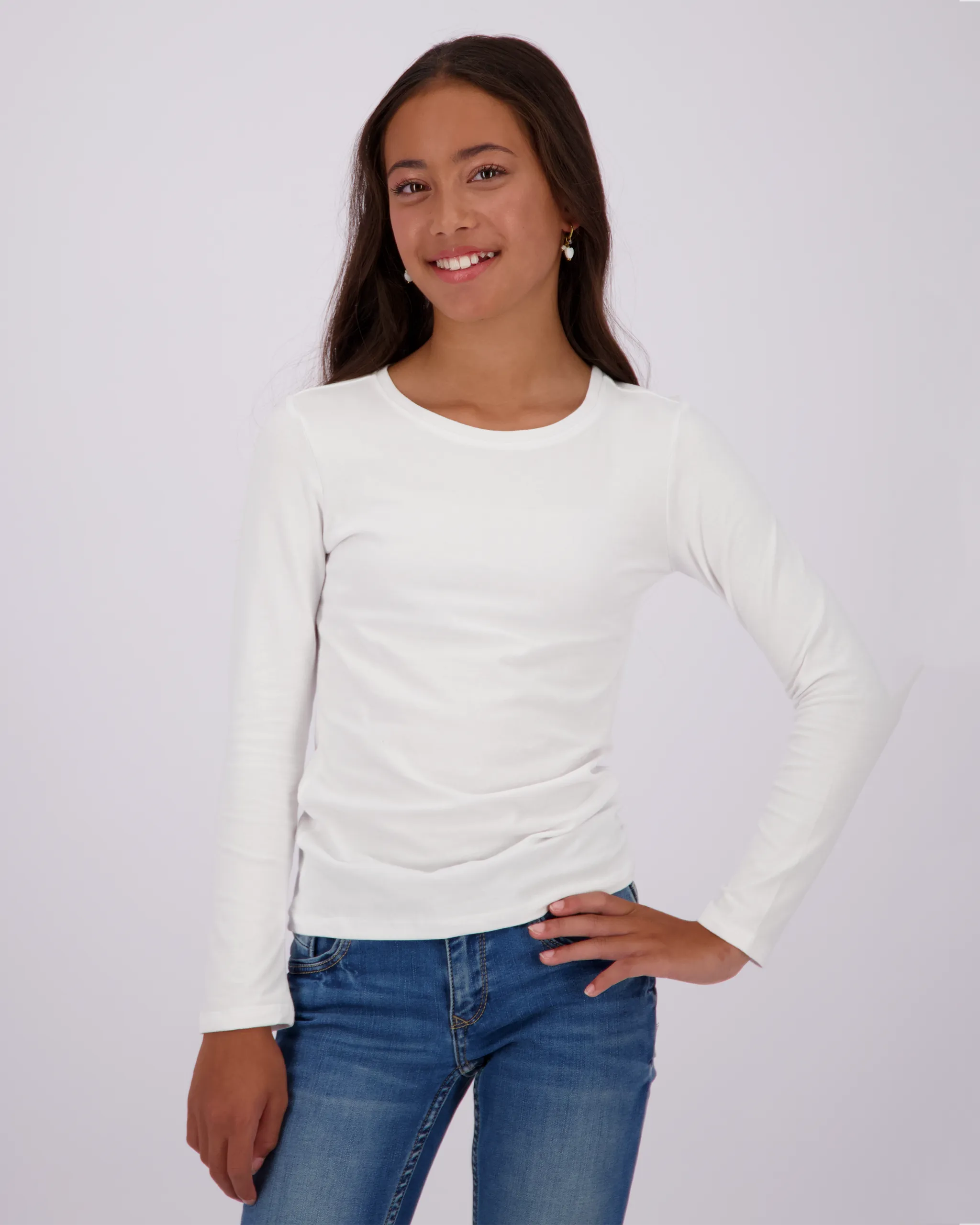Meisjes T-shirt longsleeve | Wit