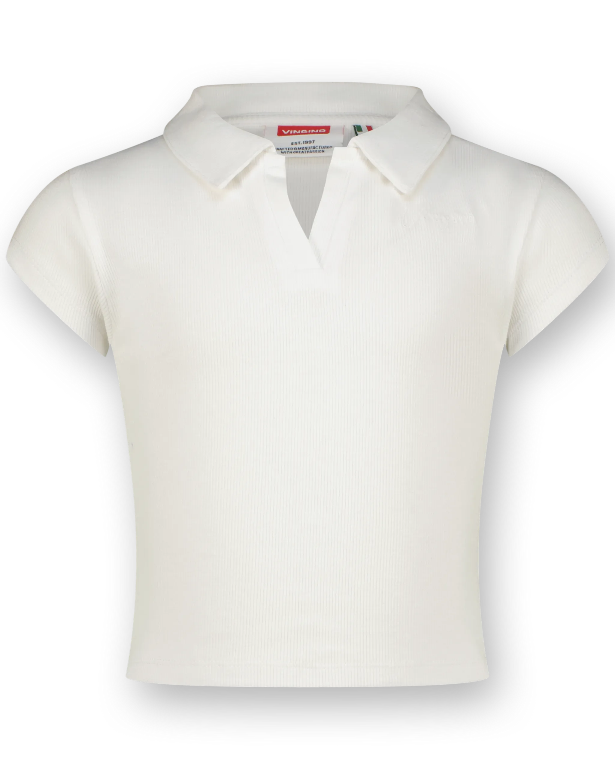 Top G-Basic-Crop Rib Polo