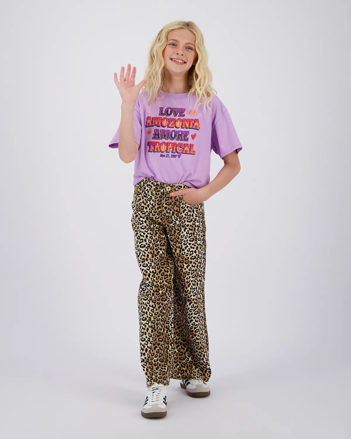 Extra wide leg Jeans Cassie leopard