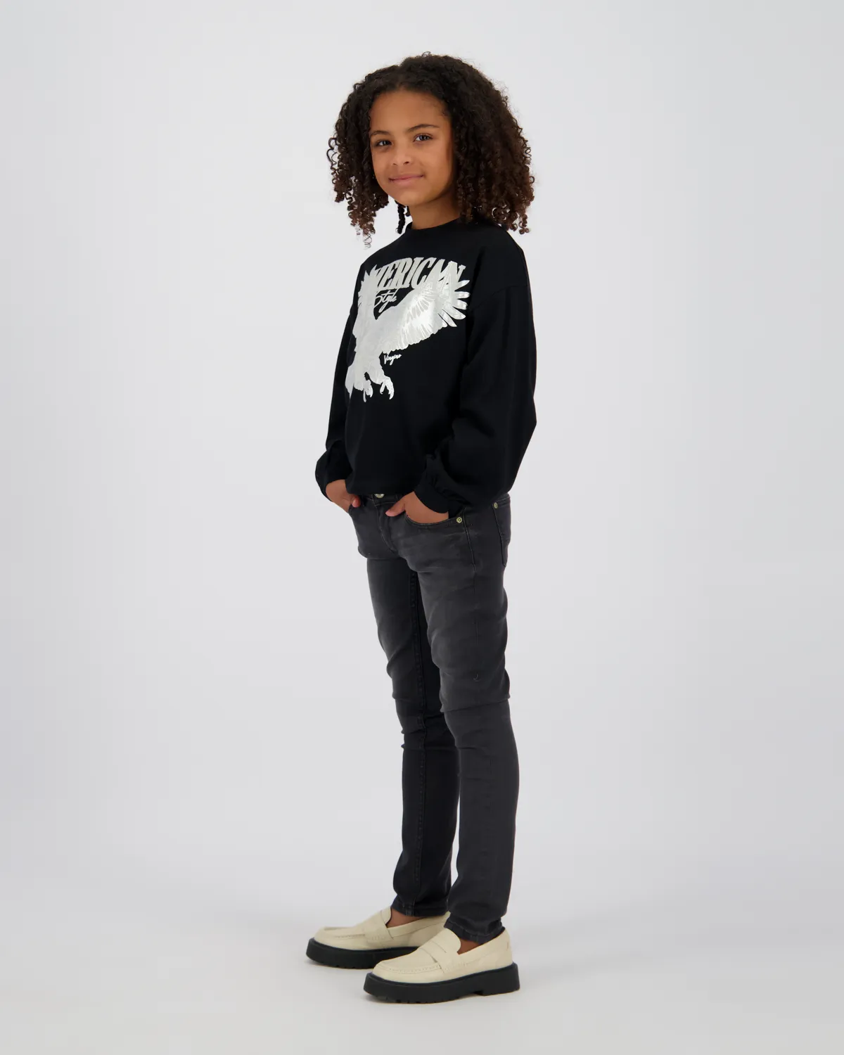 Meisjes T-shirt Jinnie | Grijs
