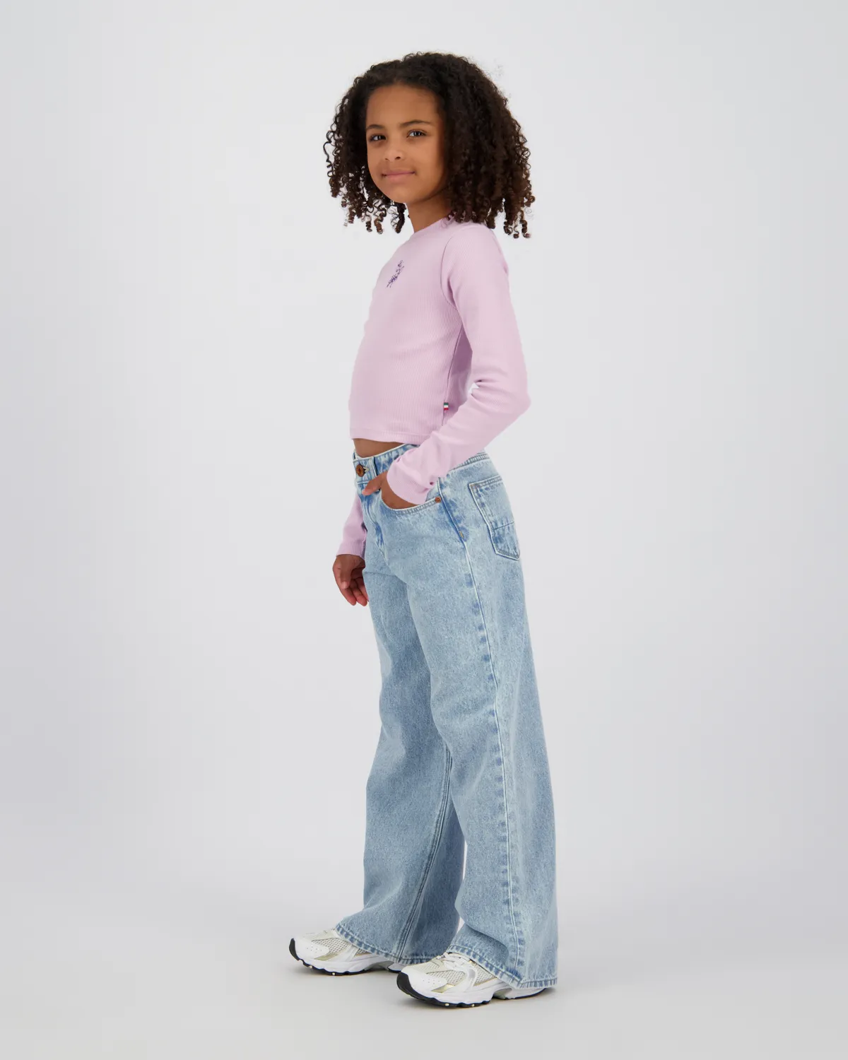 Meisjes Extra wide leg Jeans Cherry | Blauw