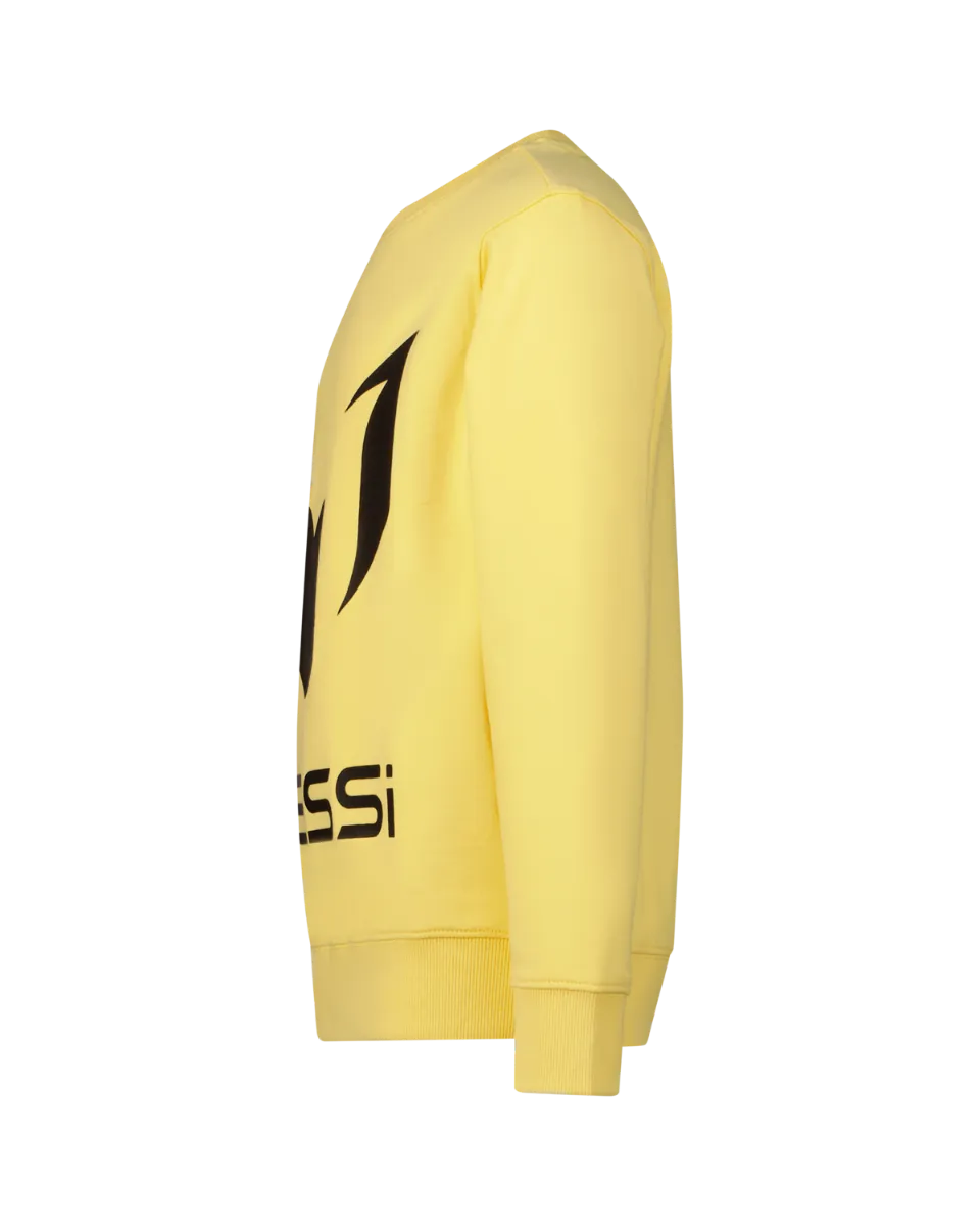 Boys Sweater Logo-Crew-Messi | Yellow