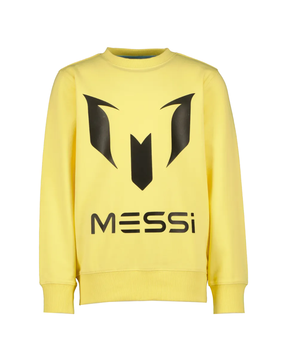 Boys Sweater Logo-Crew-Messi | Yellow