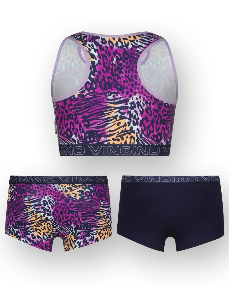 Meisjes Hipster animal racer set 3-pack | Blauw