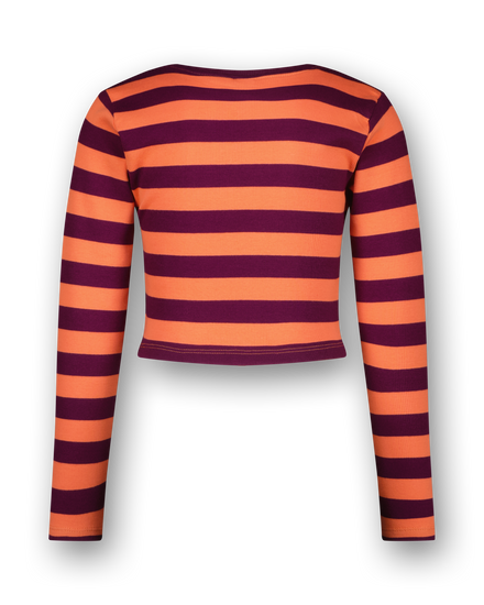 T-shirt G-basic-crop Rib Stripe