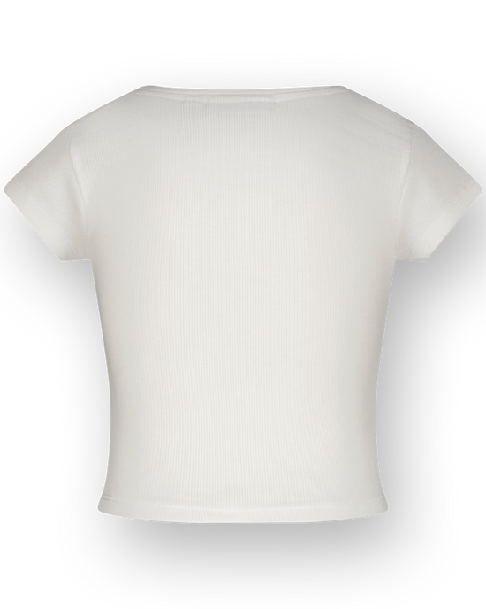 T-shirt Basic-Crop Rib Tee