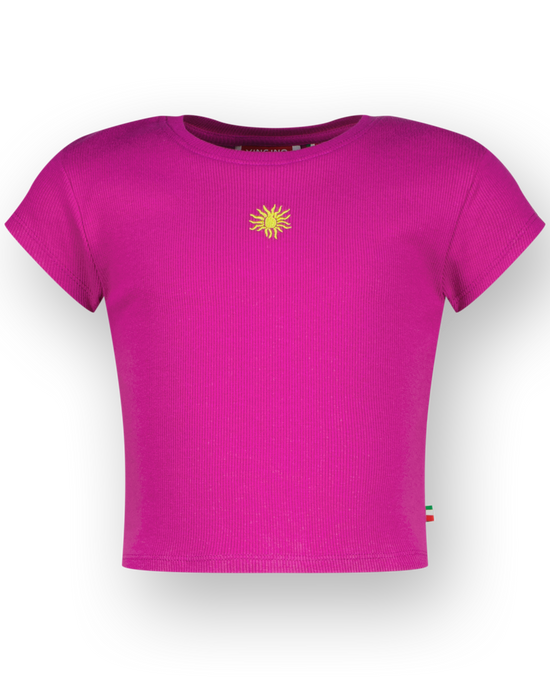 T-shirt Basic-Crop Rib Tee