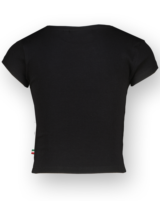 T-shirt Basic-Crop Rib Tee