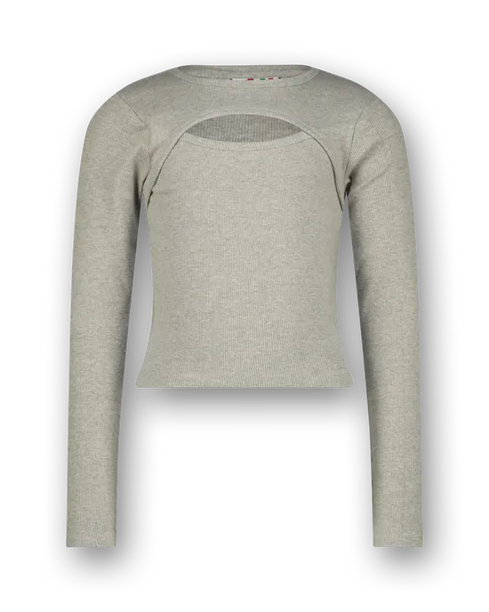T-shirt G-basic-rib Detail