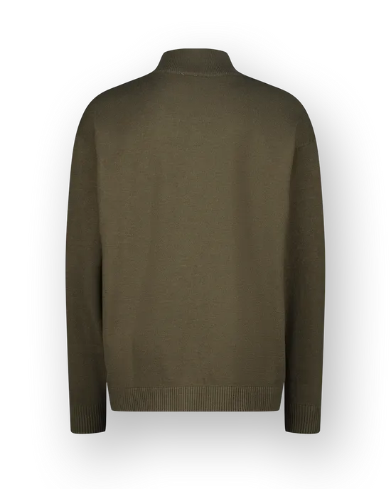 Flat knit Icon-halfzip
