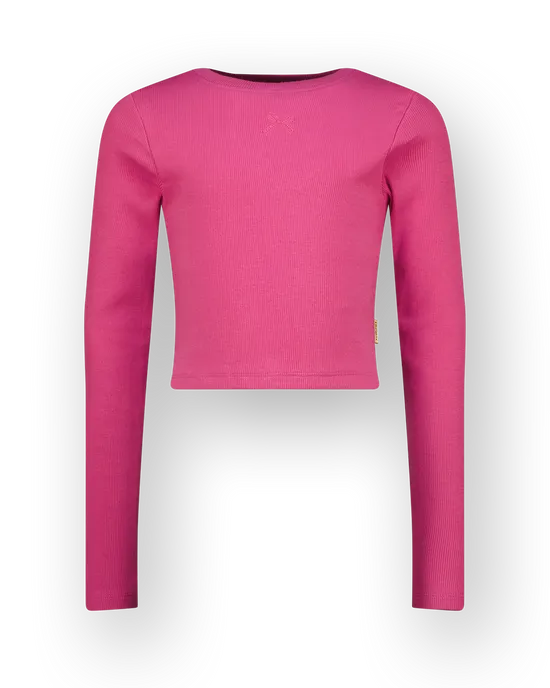 T-shirt Basic crop rib top