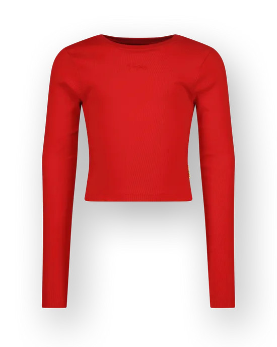 T-shirt Basic crop rib top