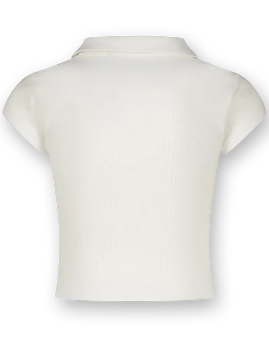 Top G-Basic-Crop Rib Polo